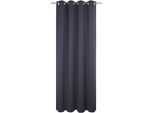 Vorhang ADAM "Uni Collection", blau (dunkelblau), B:142cm H:385cm, Baumwolle (Bio-Baumwolle), Gardinen, Vorhang, Blickdichter aus 100% Bio-Baumwolle