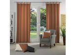 Vorhang WIRTH "Dim out", orange (terra), B:142cm H:165cm, Polyester, Gardinen, Vorhang, nach Maß