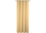 Vorhang ADAM "Graphic Ventus Light" Gr. 1, gelb (dunkelgelb), B:145cm H:145cm, Jacquard, Baumwolle (Bio-Baumwolle), Gardinen, Vorhang, aus 100% Bio-Baumwolle