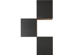 Mehrzweckschrank-Set RESPEKTA "Merle", schwarz, B:100cm H:168,3cm T:34,6cm, Kastenmöbel-Sets, Mehrzweckschrank-Set, 3 Einzelschränke à 50 cm, mit Soft-Close Funktion