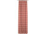Vorhang WIRTH "Crayon" Gr. 4, rot, B:135cm H:225cm, Jacquard, Baumwolle, Polyester, Gardinen, Vorhang