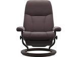 Relaxsessel STRESSLESS "Consul", rot (bordeaux paloma), B:85cm H:100cm T:77cm, Leder BATICK: BATICK ist ein leicht korrigiertes, durchgefärbtes und genarbtes Möbelleder, bei dem die meisten Unebenheiten und Spuren in der Regel entfernt wurden.;Leder PALOMA: PALOMA ist ein durchgefärbtes Semianilin-Möbelleder mit natürlicher Narbung.;ROHLEDER Stoff Q2 FARON: Ein fester zuverlässiger Bouclé mit eine