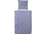 Bettwäsche PRIMERA "Erko", blau, B/L: 240cm x 220cm, 1 Stk., 2 Stk., Perkal, B/L: 80cm x 80cm & 80cm x 80cm, 3 Stk., Perkal, Obermaterial: 100% Baumwolle, Bettwäsche, Bettwäsche, mit Reißverschluss