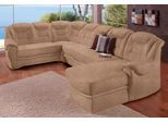 Wohnlandschaft SIT & MORE "Bellevue U-Form", braun, B:327cm H:94cm T:217cm, PRIMABELLE-Microfaser (100% Polyester);SOFTLUX-Kunstleder;NaturLEDER (echtes Rindsleder), Sofas, Wohnlandschaft, wahlweise mit Bettfunktion