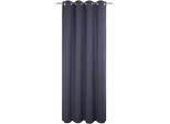 Vorhang ADAM "Uni Collection light", blau (dunkelblau), B:142cm H:375cm, Baumwolle (Bio-Baumwolle), Gardinen, Vorhang, aus 100% Bio-Baumwolle