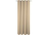 Vorhang ADAM "Uni Collection light", beige, B:142cm H:375cm, Baumwolle (Bio-Baumwolle), Gardinen, Vorhang, aus 100% Bio-Baumwolle