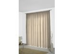 Vorhang WIRTH "Neveres" Gr. 3, grau (taupe), B:135cm H:225cm, Jacquard, Baumwolle, Gardinen, Vorhang