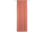 Vorhang ADAM "Uni Collection light", orange, B:142cm H:365cm, Baumwolle (Bio-Baumwolle), Gardinen, Vorhang, aus 100% Bio-Baumwolle