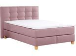 Boxspringbett HOME AFFAIRE "Moulay", lila (flieder), B:154cm L:231cm, Komplettbetten, Boxspringbett, inkl. Topper, in Überlänge 220 cm, 3 Härtegrade, auch in H4