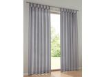 Gardine HEINE HOME Gr. 1, grau (silbergrau), B:140cm H:145cm, Polyester, Gardinen, Gardine