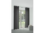 Vorhang WIRTH "Niederau" Gr. 4, schwarz, B:132cm H:245cm, Jacquard, Polyacryl, Polyester, Gardinen, Vorhang