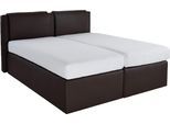 Boxspringbett, braun, Liegefläche B/L: 160cm x 200cm, H2 + H2, Bonnell-Federkernmatratze, Bonnell- Federkernmatratze: Bezug obere Matratze: 80% Baumwolle, 20% Polyester;7-Zonen-Kaltschaummatratze: Bezug obere Matratze: 80% Baumwolle, 20% Polyester;5-Zonen-Tonnen-Taschenfederkernmatratze: Bezug obere Matratze: 100% Polyester., WESTFALIA SCHLAFKOMFORT, Komplettbetten, Boxspringbett