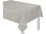 Tischdecke ADAM "Casket Valdelana Light" Gr. 2, grau (hellgrau), B:120cm L:120cm, Bio-Baumwolle, Tischdecken, Tischdecke, aus 100% Bio-Baumwolle
