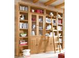 Bücherwand OTTO HOME "Bergen", beige (natur gebeizt, gewachst), B:255cm H:213cm T:27cm, Massivholz, Regale, Bücherwand, aus massivem schönen Kiefernholz, Breite 255 cm