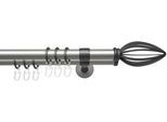 Gardinenstange LIEDECO "Lan Cast" Gr. 2, grau (silberfarben, anthrazit), L:160cm Ø:20mm, Metall, Gardinenstangen, Gardinenstange