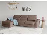 Ecksofa SIT & MORE "Sinatra L-Form", braun (espresso), B:258cm H:85cm T:170cm, 98% Polyester, 2% Polyamid, Sofas, Ecksofa, mit Recamiere, optinal mit Kopfteilverstellung und Armteilfunktion