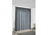 Vorhang WIRTH "Torbole" Gr. 2, blau (dunkelblau), B:132cm H:145cm, Jacquard, Baumwolle, Polyester, Gardinen, Vorhang