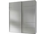Schwebetürenschrank STAUD "Sonate Lucca, Made in Germany", weiß (alpinweißglas), B:188cm H:222cm T:68cm, Holzwerkstoff, Schränke, Schwebetürenschrank, Mit vier verschiedenen Ausstattungsvarianten