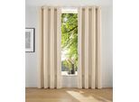 Vorhang "LESKA" Gr. 2, beige (sand), B:132cm H:175cm, Jacquard, Polyacryl, Polyester, LEGER HOME BY LENA GERCKE, Gardinen, Vorhang, blickdicht, glatt, gewebt, monochrom, verschiedene Größen