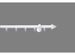 Innenlaufschiene GOOD LIFE "Punta" Gr. 3, weiß, L:160cm Ø:20mm, Aluminium, Metall, Gardinenstangen, Innenlaufschiene