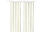Vorhang WECKBRODT "Vito, 1 Stück, Schlaufen, blickdicht, Satin" Gr. 1, beige (natur), B:140cm H:175cm, Satin, Polyester, Gardinen, Vorhang, Microvelour, blickdicht, Unifarben, Gardine, Store