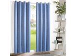 Vorhang WECKBRODT "Sarin", blau (hellblau), B:135cm H:160cm, Microfaser, Polyester, Gardinen, Vorhang, blickdicht, Thermo, wärme-,kälteisolierend, abdunkelnd, Gardine, Store