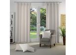 Vorhang WIRTH "Torbole" Gr. 3, gelb (ocker), B:132cm H:175cm, Jacquard, Baumwolle, Polyester, Gardinen, Vorhang