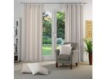 Vorhang WIRTH "Torbole" Gr. 5, gelb (ocker), B:132cm H:245cm, Jacquard, Baumwolle, Polyester, Gardinen, Vorhang