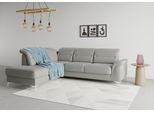 Ecksofa SIT & MORE "Sinatra L-Form", grau, B:251cm H:85cm T:220cm, 100% Polyester, Sofas, Ecksofa, mit Ottomane, optional mit Kopfteilverstellung und Armteilfunktion