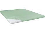 Spannbettlaken PRIMERA "Elasthan-Feinjersey Topper", braun (eukalyptus), 1 Stk., Jersey-Elasthan, 90-100x200 10cm, Jersey-Elasthan, Obermaterial: 95% Baumwolle, 5% Elasthan, Bettlaken, Spannbettlaken, Aus 95% gekämmter Baumwolle und 5% Elastan