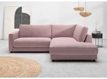 Ecksofa HOME AFFAIRE "Ecksofa Jiro, L-Form, große Sitztiefe, Breite 252 cm", rosewood, B:252cm H:85cm T:224cm, 100% Polyester, Sofas, Ecksofa, lose Sitz- & Rückenkissen, weicher Polsteraufbau, komfortabel & modern