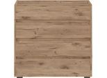 Kommode OTTO HOME "Kosmo", braun (wiking eiche), B:80cm H:80cm T:35cm, Sideboards, Kommode, 4 Schubladen mit Vollauszug