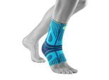 Achillessehnenbandage BAUERFEIND, Gr. S, blau, Obermaterial: 57% Baumwolle, 41% Polyester, 2% Elasthan, Bandagen Achillessehnenbandage