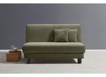 Schlafsofa ELL + ELL "Enny", grün, B:145cm H:85cm T:100cm, 92% Polyester 8% Nylon, Sofas, Schlafsofa