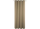 Vorhang WIRTH "Dim out", grau (taupe), B:142cm H:325cm, Polyester, Gardinen, Vorhang, nach Maß