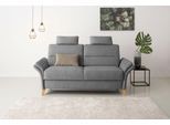 3-Sitzer HOME AFFAIRE "Westerland", grau, B:186cm H:90cm T:89cm, 100% Polyester, Sofas, 3-Sitzer, Federkern-Polsterung. wahlweise mit Armlehnfunktion