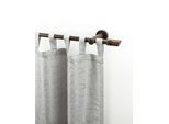 Gardinenstange GARESA "PILA", braun (nussbaum), L:420cm Ø:20mm, Holzwerkstoff, Gardinenstangen, Gardinenstange, Vorhanggarnitur, verlängerbar, Knopf mit Ausschnitt, ohne Ringe