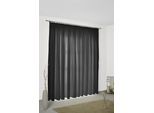 Vorhang WIRTH "SUNBONE" Gr. 1, schwarz, B:132cm H:145cm, Polyester, Gardinen, Vorhang