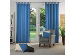 Vorhang WIRTH "Dim out", blau, B:142cm H:295cm, Polyester, Gardinen, Vorhang, nach Maß