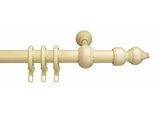 Gardinenstange LIEDECO "Thüringen" Gr. 3, beige (kiefer), L:160cm Ø:28mm, Holzwerkstoff, Gardinenstangen, Gardinenstange