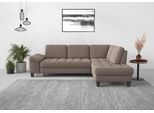 Ecksofa SIT & MORE "Westham L-Form", grau (taupe), B:261cm H:88cm T:179cm, 90% Polyester 10%Polyamid, Sofas, Ecksofa, mit Ottomane, mit oder ohne Bettfunktion, Bettkasten, Verstellung