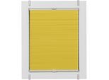 Plissee SUNLINES "Start-up Style Honeycomb", gelb (senf, weiß, weiß), B:45cm H:135cm, Obermaterial: 100% Polyester, Plissees, Plissee, verspannt mit Simply-Fix Klemmträger, Wabenplissee, nach Maß