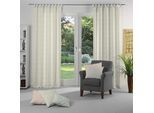 Vorhang WIRTH "Telfort" Gr. 1, grau, B:132cm H:145cm, Jacquard, Baumwolle, Polyester, Gardinen, Vorhang