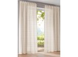 Gardine HEINE HOME Gr. 1, weiß (beige, sanftes weiß), B:140cm H:145cm, Polyester, Gardinen, Gardine
