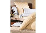 Bettwäsche DORMISETTE Gr. 1, beige (champagner), B/L: 135cm x 200cm, Damast, B/L: 80cm x 80cm, 1 Stk., Damast, 100% Baumwolle, Bettwäsche, Bettwäsche