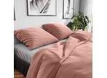 Bettwäsche WOLKENFELD "Renforcé Bettwäsche Baumwolle - Natürlich weiches Schlafgefühl", rosa, B/L: 155cm x 220cm, 1 Stk., 1 Stk., Renforcé, B/L: 80cm x 80cm, 2 Stk., Renforcé, Obermaterial: 100% Baumwolle, Bettwäsche, Bettwäsche, 135x200 cm, 155x220 & Übergrößen I inkl. Kissenbezüge 80x80 I uni