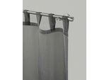 Gardinenstange GARESA "KAPPE", silber (edelstahlfarben), L:380cm Ø:16mm, Metall, Gardinenstangen, Gardinenstange, Vorhanggarnitur, verlängerbar, Kappe, edelstahl optik, ohne Ringe