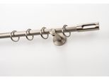 Gardinenstange GARESA "EASY", gold (aluminiumfarben, nickelfarben), B:65cm L:350cm Ø:20mm, Aluminium, Gardinenstangen, Gardinenstange, Vorhanggarnitur, verlängerbar, Endk. M. Ausschnitt, Alu, m. Ringe