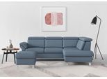 Ecksofa SIT & MORE "Arngast L-Form", bunt (graublau), B:245cm H:84cm T:194cm, Sofas, Ecksofa, inklusive Kopfteilverstellung und Federkern