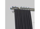 Gardinenstange INDEKO "Linz", silber (edelstahlfarben), L:300cm Ø:20mm, Stahl, Gardinenstangen, Gardinenstange, Komplett-Set inkl. Montagematerial